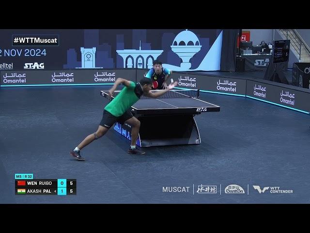 Wen Ruibo vs Akash Pal | MS R32 | WTT Contender Muscat 2024