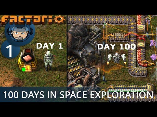 I Spent 100 Days in Factorio "Space Exploration" to Build an Interplanetary Mega Base (Days 1-100)