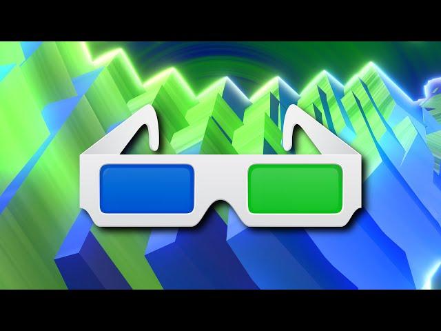 blue and green 3D glasses (collab entry)