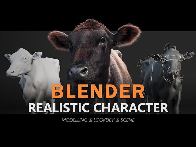 Animal Showcase: Introducing Our Lifelike Black Cattle Designed in Blender! #blender #3dmodels