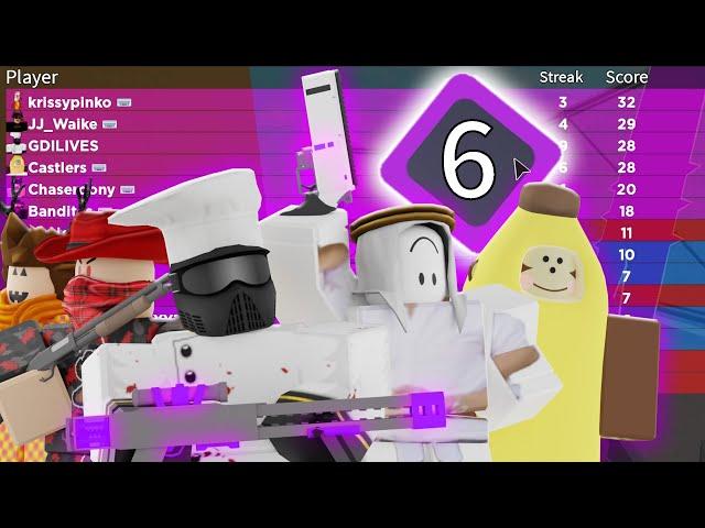 6 Arsenal YouTubers in one purple team.. | ROBLOX