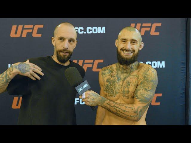 CHARLES JOURDAIN REACTS AND IS INTERVIEWED BY HIS TWIN AFTER CRAZY BANTAMWEIGHT DEBUT (UFC EDMONTON)