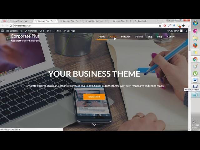 Corporate Plus WordPress Theme Tutorial