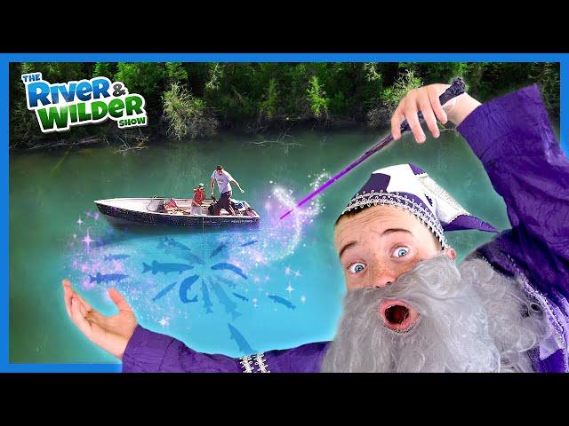 MAGIC  ?  Wizard Helps Boy Catch Fish in Secret Lake!
