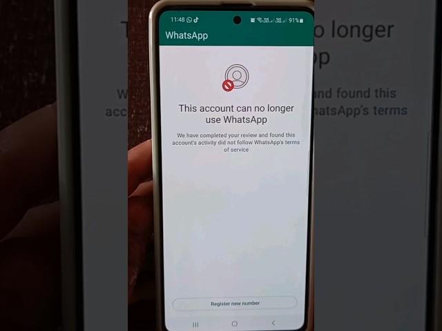 This Account Can no longer use Whatsapp Problem Solution #shorts #trending #viralvideo