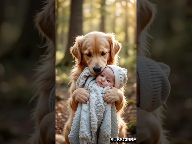 Heroic Retriever Saves Abandoned Baby #cuteanimals #dog #story #animals #rescue
