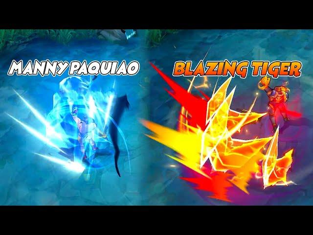 Paquito Blazing Tiger Collector Skin VS Manny Paquiao Skin MLBB Comparison