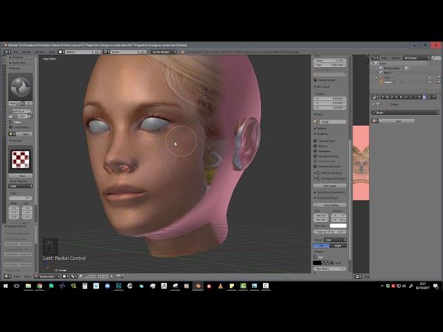 Blender 2 79 Texturing d'un visage en mode stencil