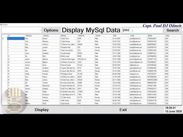 How to Connect MySql Database, and Search Data in DataGridView in Visual Basic.Net - Full Tutorial