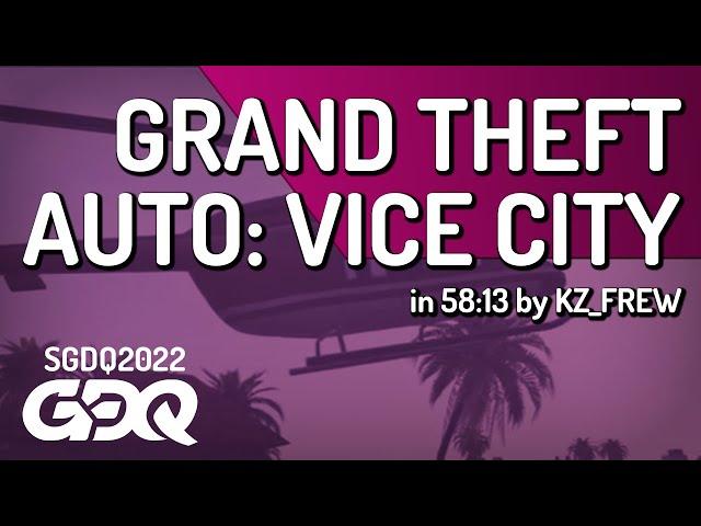 Grand Theft Auto: Vice City by KZ_FREW in 58:13 - Summer Games Done Quick 2022