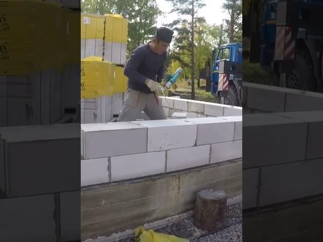 Укладка газобетона