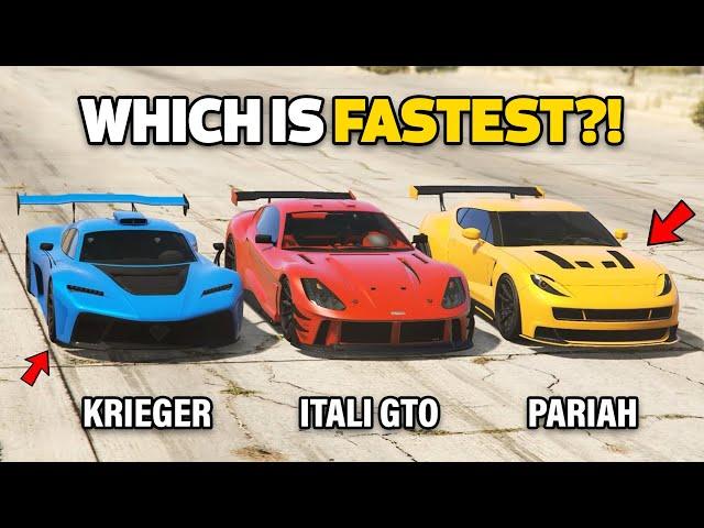 GTA 5 Online - KRIEGER VS PARIAH VS ITALI GTO (WHICH IS FASTEST?)