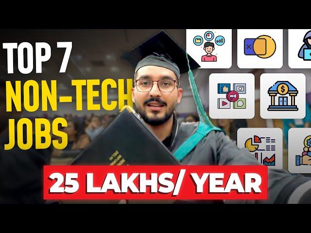 No Interest in Coding? Top 7 Non-Tech Placements [upto 25LPA] | Career Options after BTech / BE