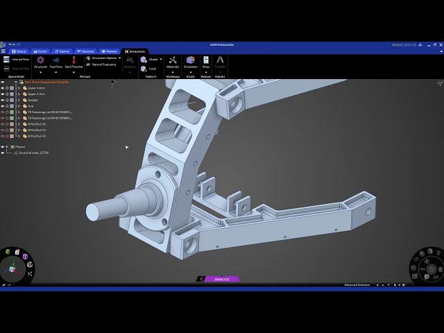 Ansys Discovery: Part 1 of setting up a Structural Simulation on an Assembly