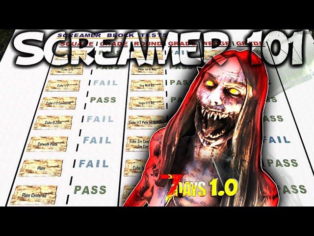 How does Screamer Work in 7 Days to Die 1.0? The results are surprising!