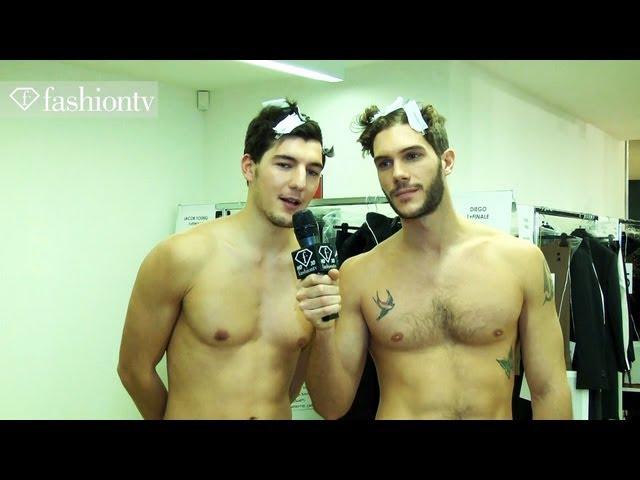 David Gandy Backstage at Dolce & Gabbana Fall 2012, Milan Men's Fashion Week | FashionTV - FTV F MEN