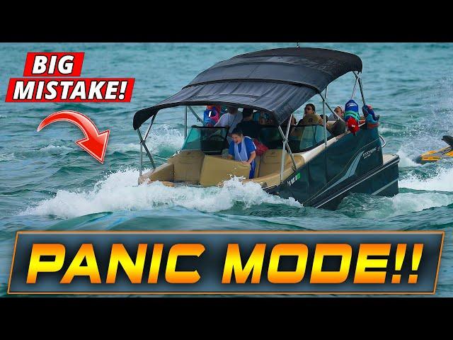 CHAOS AT HAULOVER WHEN CAPTAIN PUTS FAMILY IN DANGER !! | HAULOVER BOATS | WAVY BOATS