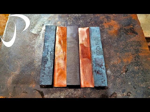 Making A Knife From Copper and Damascus