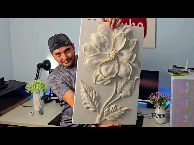 How to make a flower bas relief in a simple way