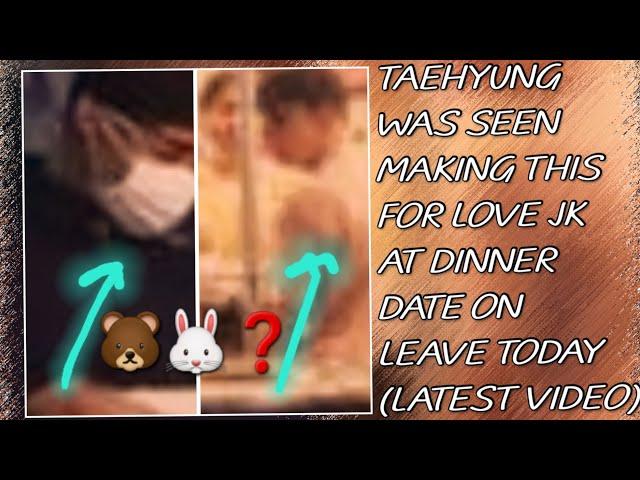 OMG!Taehyung Was Seen Making This For Love JK At Dinner Date On Leave(New)#taehyung#jungkook#bts