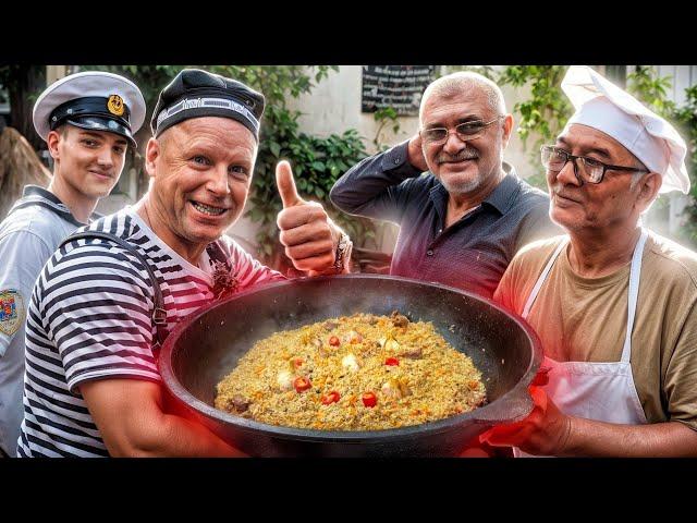 That's the SECRET!! UZBEK PILAV IN KAZAN! Cooking by two CHEFs, an Uzbek and a Jew