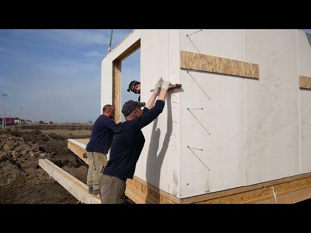 We built an inexpensive house in one day. Step by step construction process