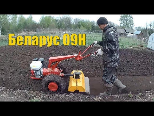 ПОСАДКА КАРТОФЕЛЯ под ПЛУГ и ФРЕЗОЙ под грядки // Мотоблок мтз БЕЛАРУС 09Н