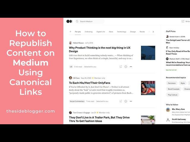 How to Republish Your Blog Posts on Medium Using Canonical Links