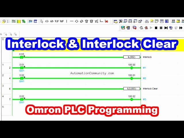 Interlock (IL) and Interlock Clear (ILC) in Omron PLC Programming