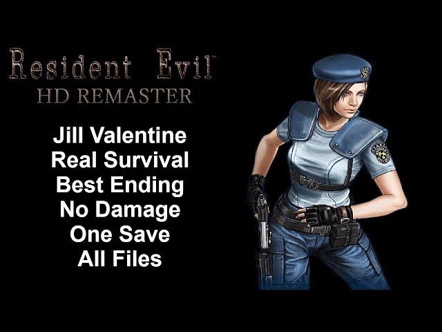 Resident Evil Remaster HD - Jill - Real Survival/No Damage Walkthrough (PC)