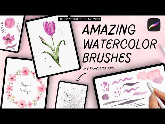 Amazing Watercolor Brushes for Procreate (my favourite set!) - pt.3