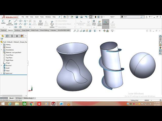 Split line command  | Solidworks Design Hub