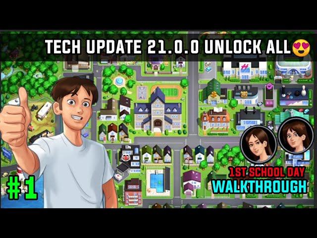 SUMMERTIME SAGA TECH UPDATE UNLOCK ALL MAP  SUMMERTIME SAGA 21.0.0 WALKTHROUGH 1ST SCHOOL DAY