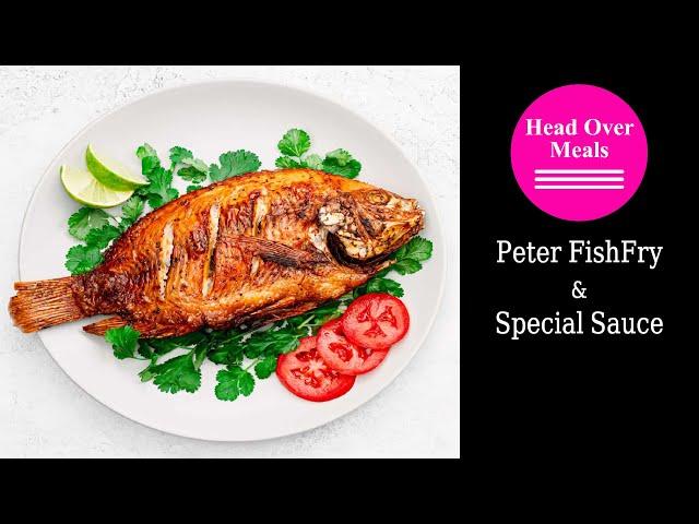 Fish fry with special Dark sweet soya sauce|Head over meals|