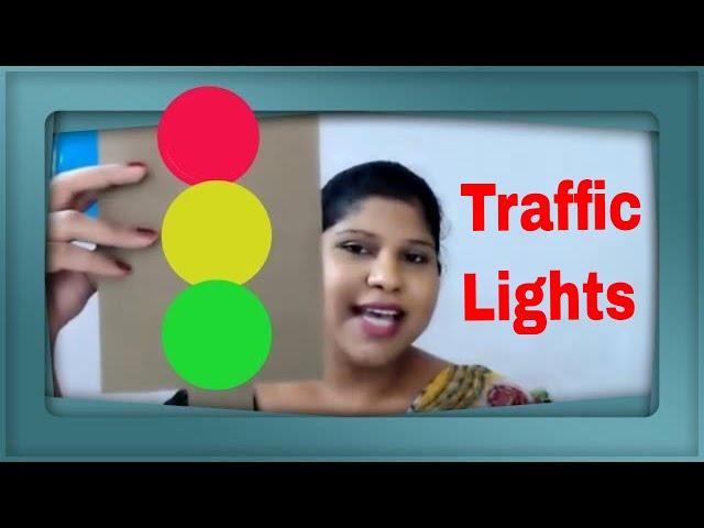 Traffic lights Punchi Pancho Brain Development Activities in Sinhala Pre School wasana Teacher