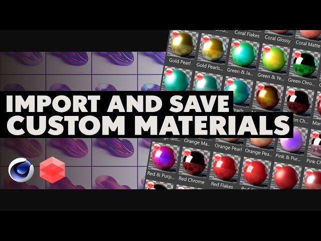 Import And Save Custom Redshift Materials In Cinema 4D's Asset Browser