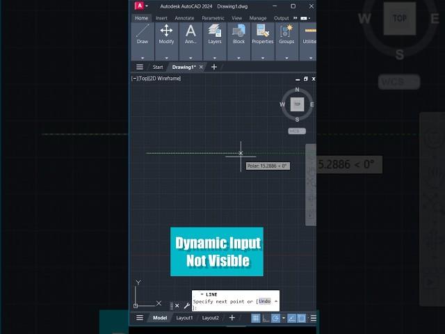 AutoCAD Tips 7 Dynamic Input Not Visible #shorts #autocad #autocad2024 #designgorhythm
