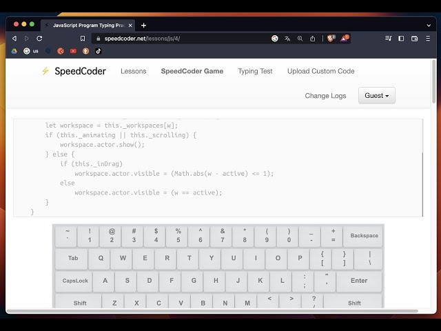 【ASMR】SpeedCoder：Typing Practice for Programming｜JavaScript｜Home Sound