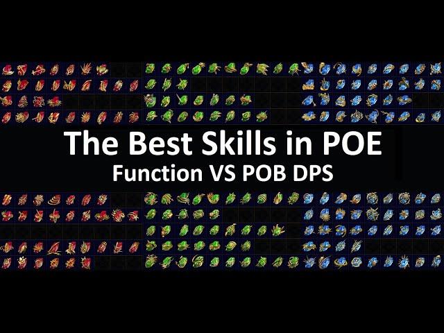 [POE] The Best Skills in Path of Exile - Skill Functionality Vs DPS Numbers