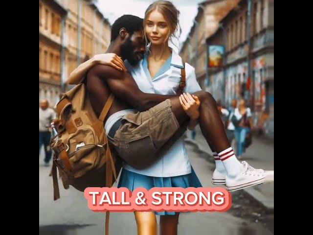 Tall beautiful woman lift and carry short guy animation ch - 22