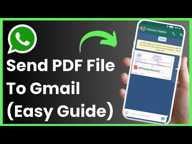 How to Send PDF File from WhatsApp to Gmail ! [EASY STEPS]