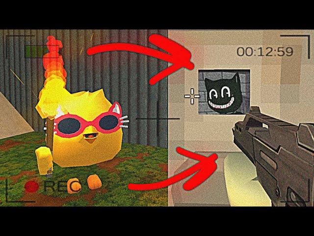  как найти КАРТУН КЭТ в ЧИКЕН ГАН - Китик Chicken Gun