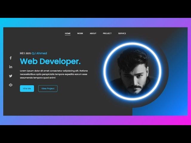 How to Create a Portfolio Website Using Only HTML & CSS | Hindi Tutorial for Beginners