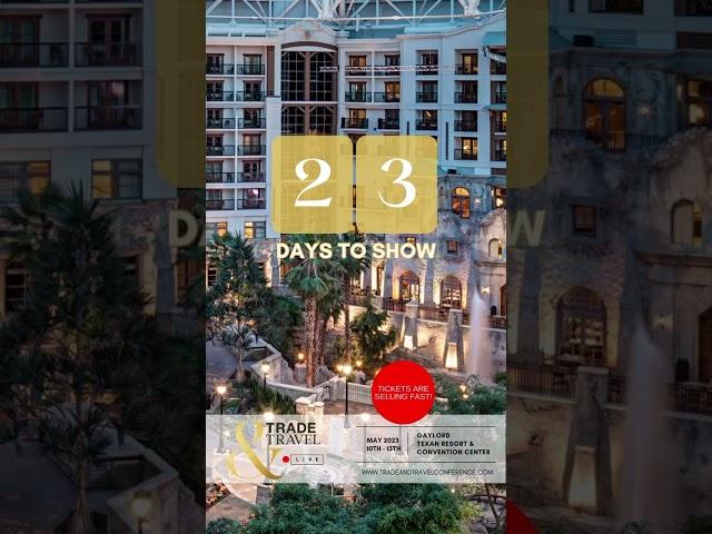 23 Days till Trade and Travel LIVE begins! Get your tickets at ️ linktr.ee/tradeandtravel