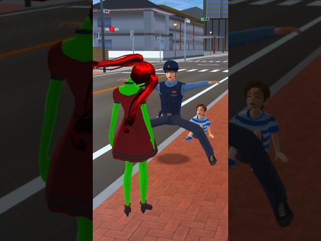 zombie scenario to trap police #sakuraschoolsimulator #shorts #sakura #shortvideo
