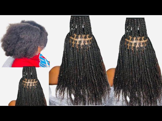 How to mini twist on 4c using Afro Bulk Human Hair #minitwist #microtwists #twist #twostrandtwist