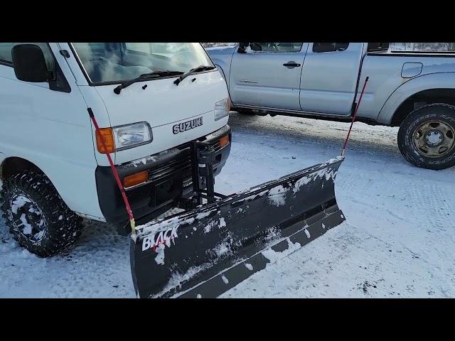 How Good are JDM Mini Trucks at plowing snow. Black Line plow 72"