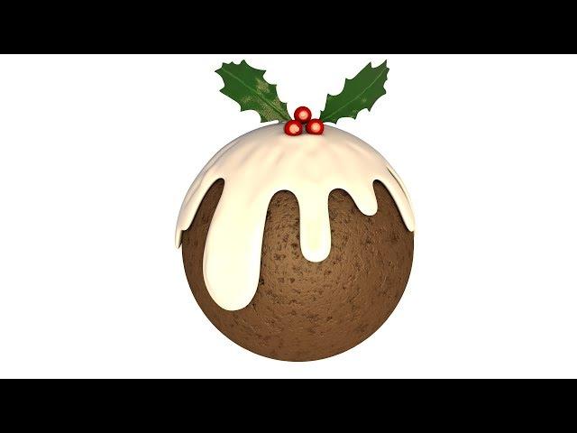 Cinema 4D Tutorial - How to Create a Cartoon Christmas Pud!