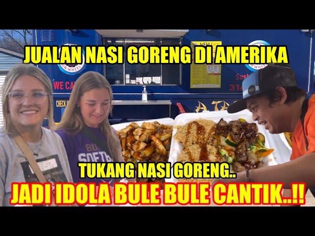 || SELLING FRIED RICE AND SUSHI IN AMERICA || BEAUTIFUL FOREIGNERS WHO BUY..‼️