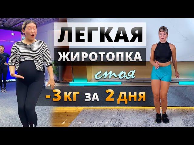 Китайская ЖИРОТОПКА СТОЯ НА МЕСТЕ! Новичок, БОЛЬШОЙ Вес, 50+Лет, Тренировка ДОМА